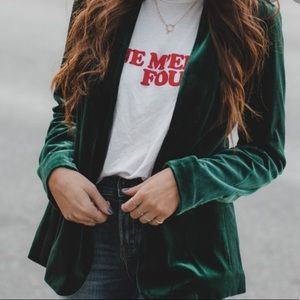 Old Navy Green Velvet Blazer